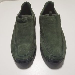 Ryka Green Womens Suede Slip On Walking Shoe sz-9